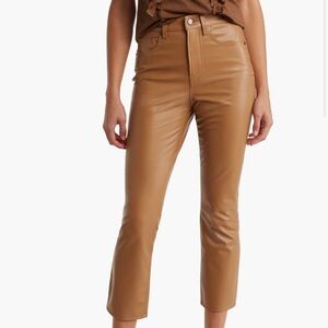 Veronica Beard Faux Leather Cropped Pants
